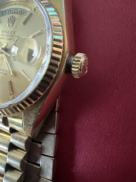 rolex crown won't screw down|crown screw down issue.